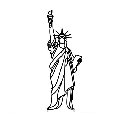 Download Statue of Liberty Line Drawing For Cricut