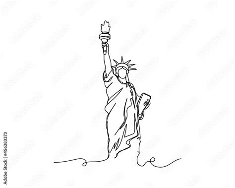 Download Statue of Liberty Line Drawing For Silhouette