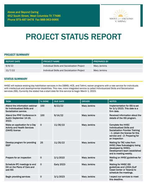 Free Project Status Templates Smartsheet