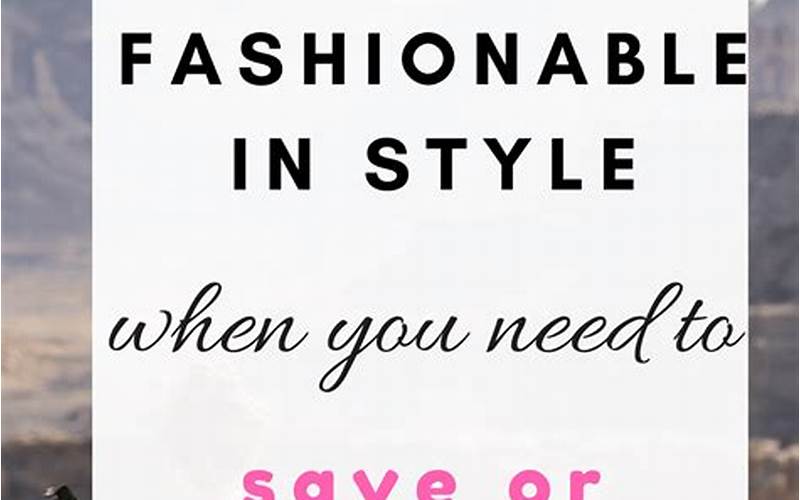 Stay Fashionable While Saving Big
