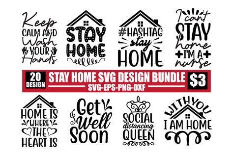 Download Stay Home Svg Bundle. DXF Files