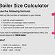 Steam Boiler Size Calculator