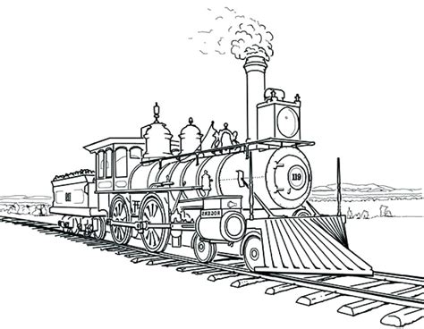 Steam Engine Coloring Page