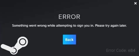 Steam Error Message