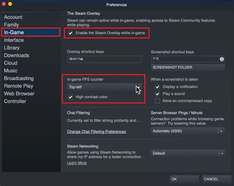 Steam In-Game Settings