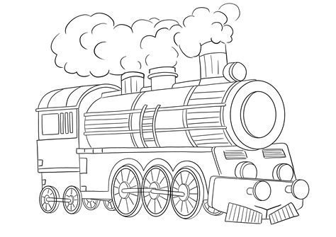 Steam Locomotive Coloring Pages