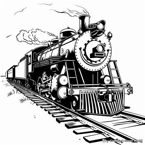 Steam Train Coloring Page