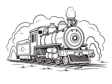 Steam Train Colouring In Picture Fun
