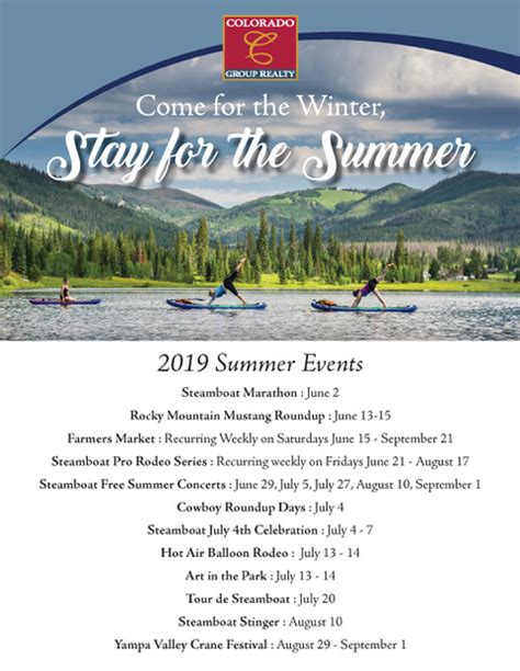 Steamboat Calendar Of Events