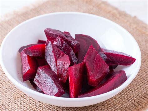 Steamed beetroot