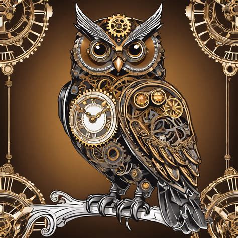 Download Steampunk Mechanical Owl DXF Files
