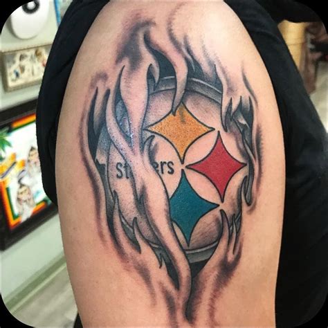 Pittsburgh steelers tattoo from route 60 Robinson pa. in