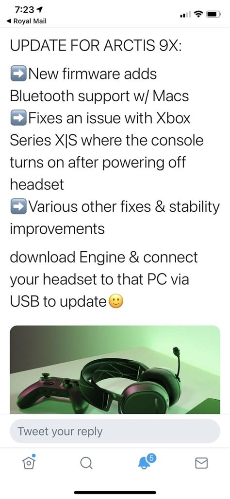 Steelseries Arctis 9x Firmware Update