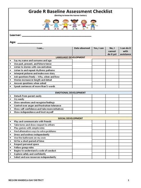 Step 1: Baseline Assessment
