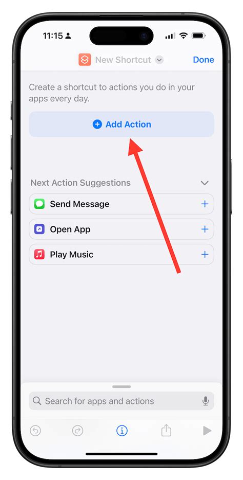 Step 2: Add Actions to Shortcut