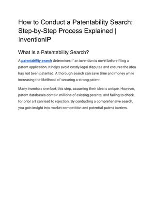 Step 2: Conduct a Thorough Patent Search