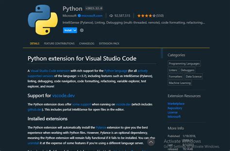 Step 2: Install the Python Extension