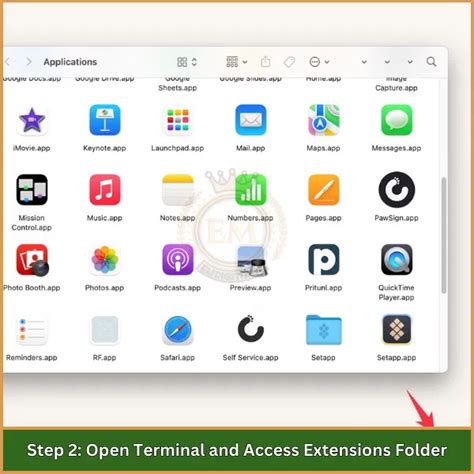 Step 2: Open the Terminal