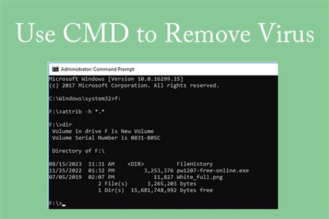 Step 2: Remove virus using CMD