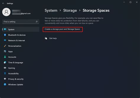 Step 2. Create Storage Pool using the Windows 11 Settings
