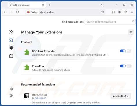 Step 3: Removing Unwanted Extensions and Add-ons