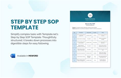 Step By Step Procedures Template