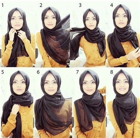 Step By Step Simple Black Hijab Styles
