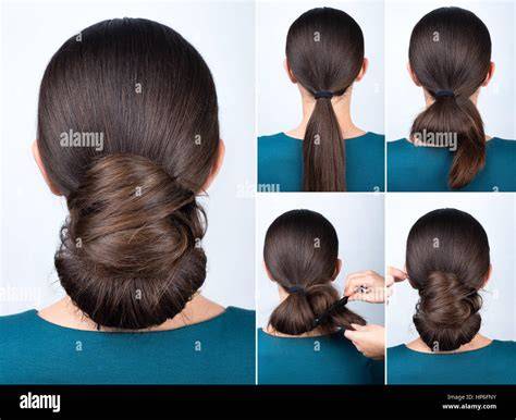Step by Step Elegant Chignon Hairstyle Tutorials
