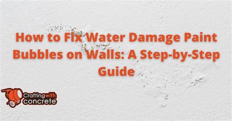 Step-by-Step Guide to Repairing Paint Bubbles