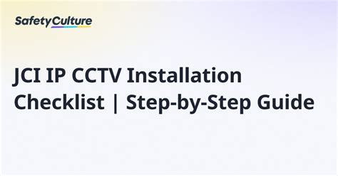 Step-by-Step Installation Checklist