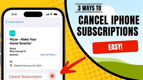 Steps for cancelling subscriptions on iPhone