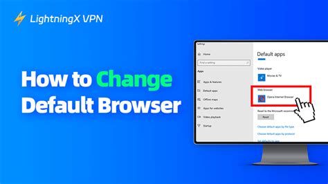 Steps for how to change your default browser in Windows