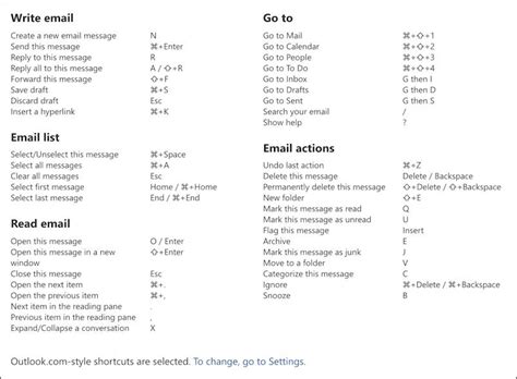 Steps to Activate Keyboard Shortcuts on Outlook Mail