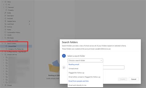 Steps to Create a View under Search Folder