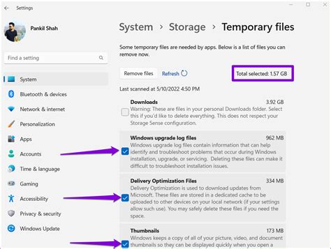 Steps to Delete Temporary Files on Windows 11