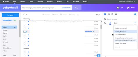 Steps to Import Contacts Using Yahoo Mail