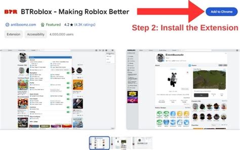 Steps to Install BTRoblox Extension