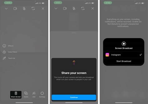 Steps to Share Screen on Instagram Call