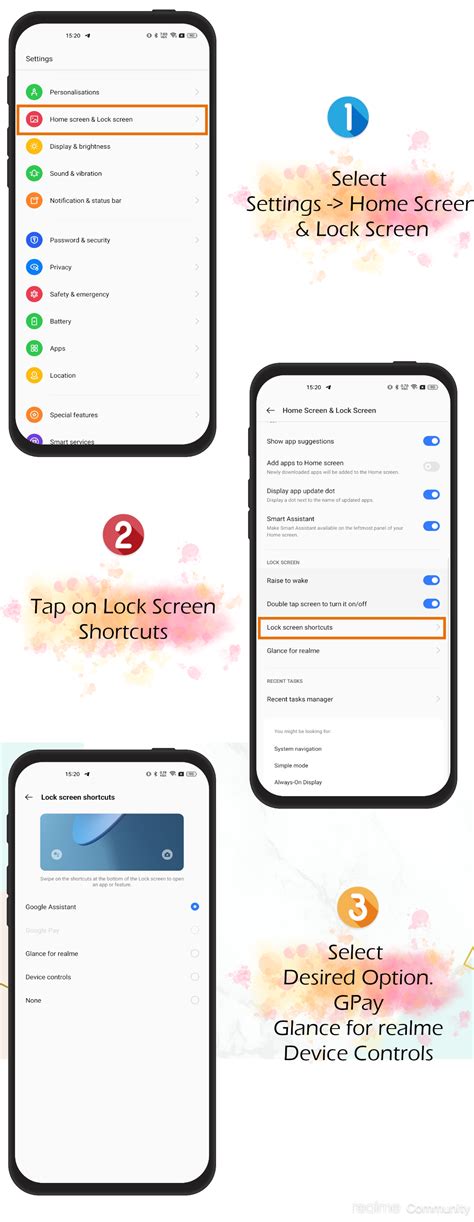 Langkah-langkah mengatur layar kunci HP Realme