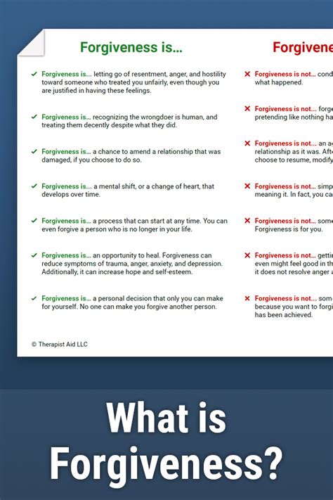 Steps to forgiveness