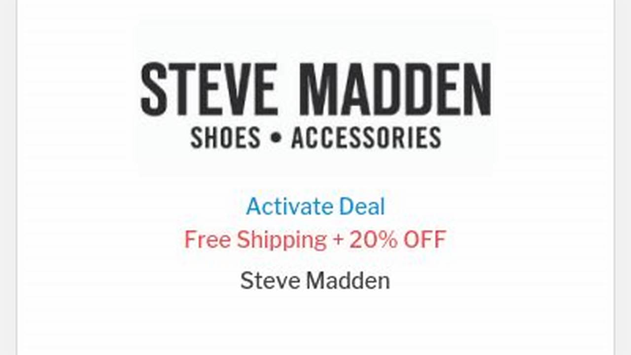 Steve Madden Promo Code 2024