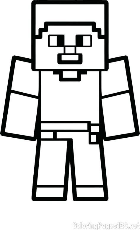 Steve From Minecraft Coloring Page
