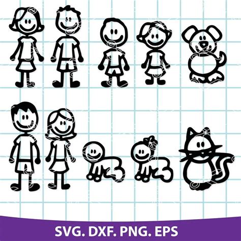 Download Stick Family Commercial Use DXF Files