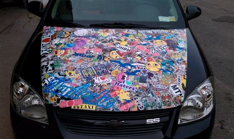 Sticker Bomb Car Hood