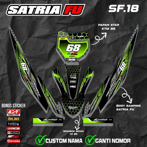Sticker Cutting Desain Motor Satria Fu