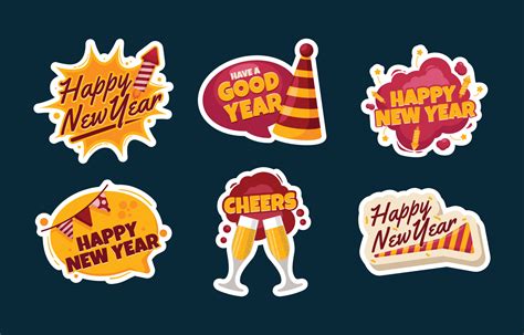 Stickers Happy New Year