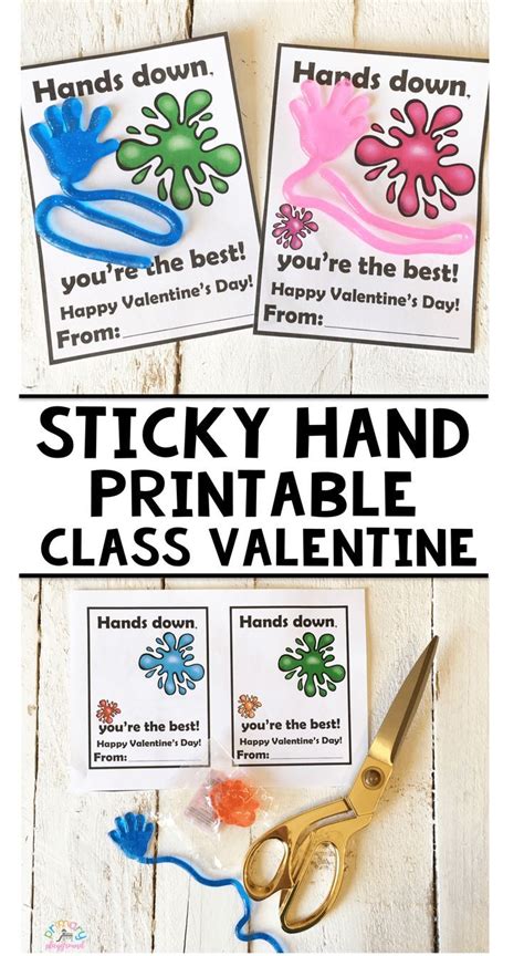 Sticky Hand Valentine Printable
