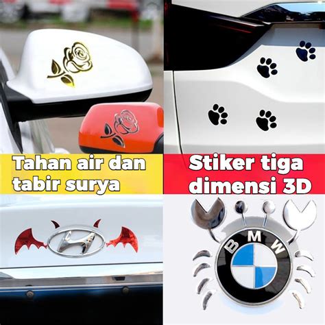 Stiker 3 Dimensi Mobil