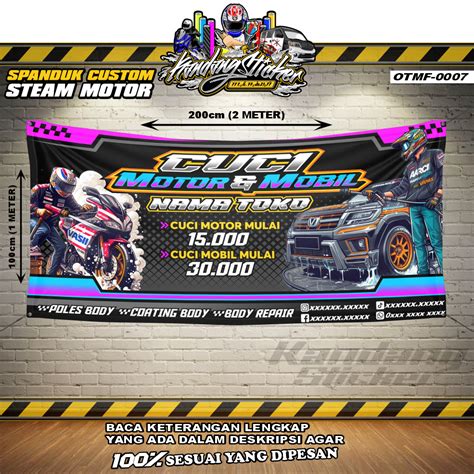 Stiker Bengkel Cat Motor