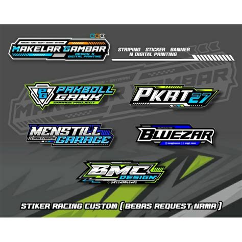 Stiker Bengkel Drag